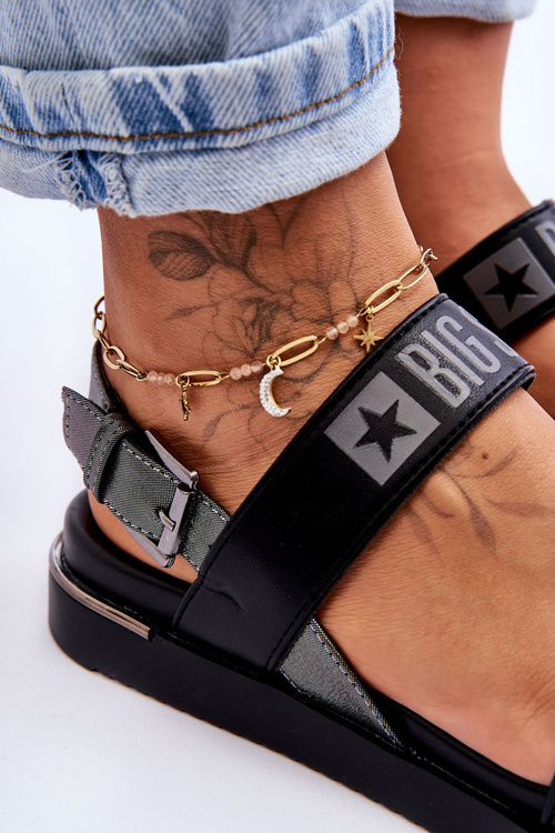 Dámské ploché sandály Big Star LL274938 Černá