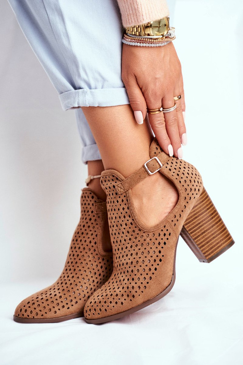 Dámske topánky na Camel Morrena Openwork Suede Post