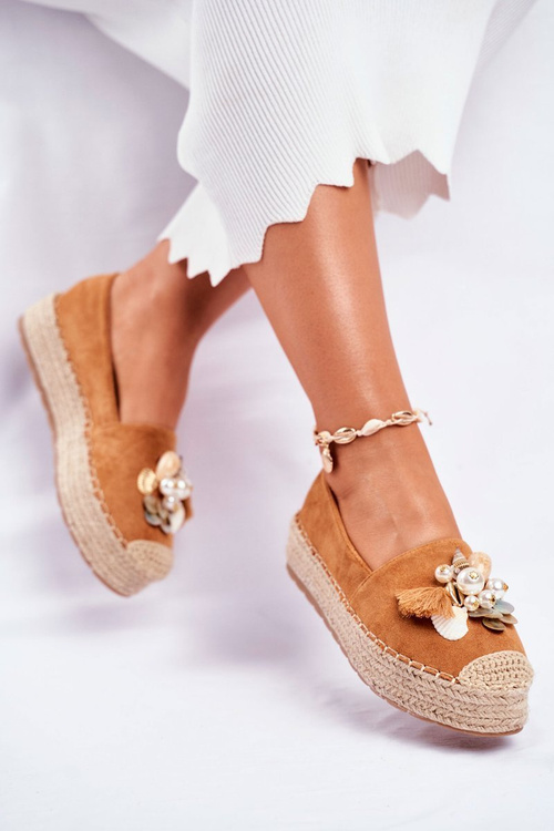 Dámské Espadrilky Lněné Camel Denver