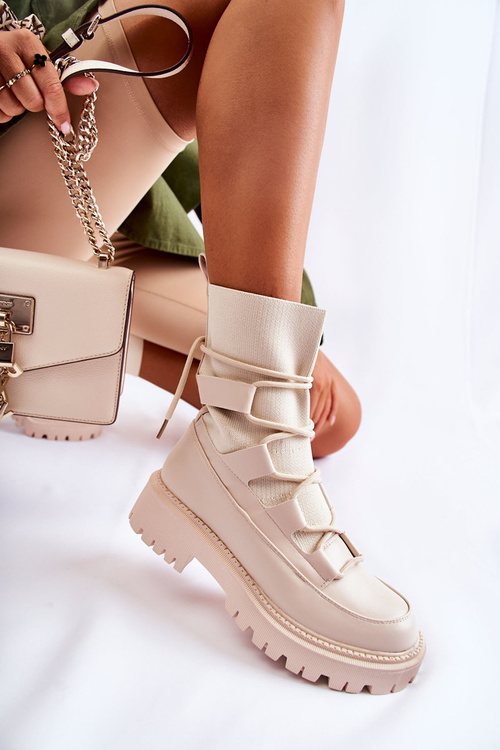 Dámské Boty Pracovníci S Ponožkou béžove Fallor