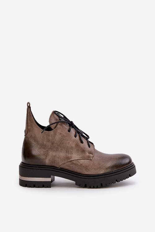 Dámske ploché kožené topánky béžové lemar charline