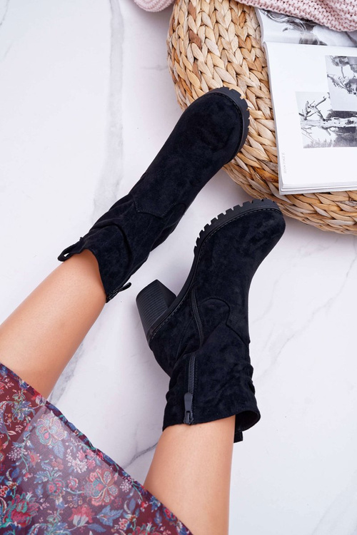 Ženské topánky na post semišovej čiernej Celma