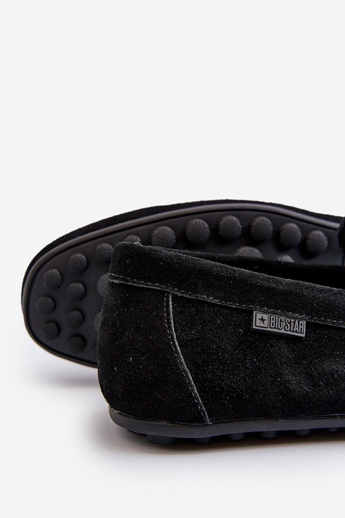 Mužské semišové mokasíny Big Star NN174224 Čierne