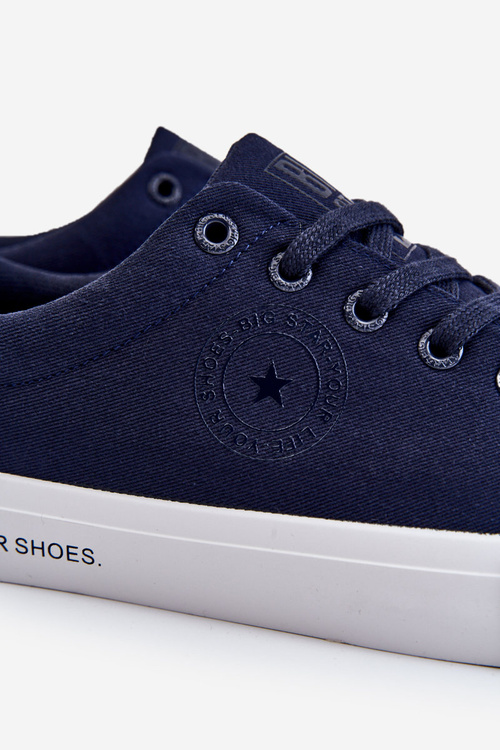 Pánské nízké textilní tenisky Big Star LL174076 Navy Blue