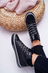 Dámske tenisky s veľkou hviezdou High Black Izolované EE274410