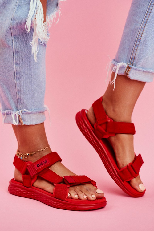 Dámské Sandály Big Star červené FF274A602