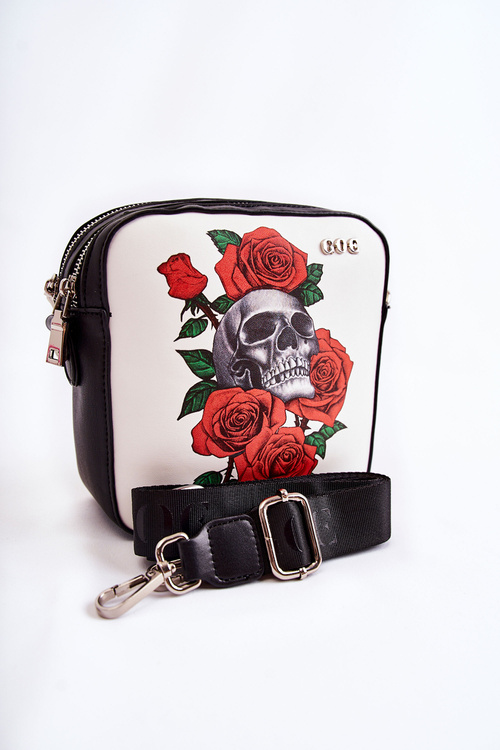 Kožená taška Messenger Ve vzoru GOE ZNJ012 Černobílá