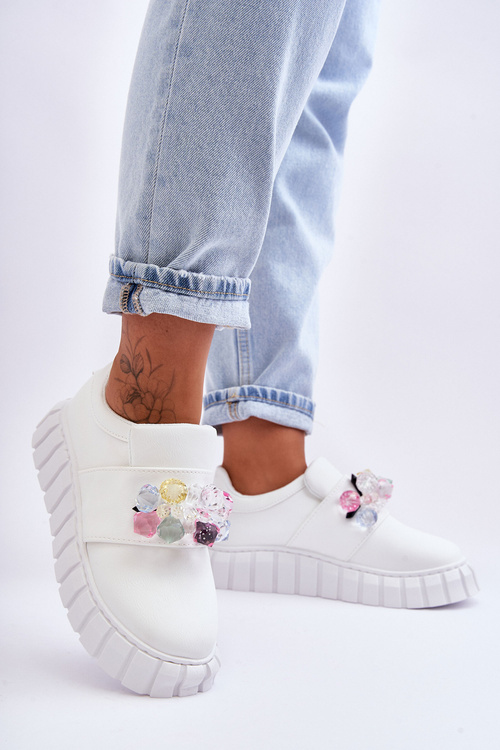 Modní Sportovní Nastavitelné Boty S Ozdobou Bílé Desire