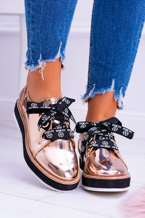 Lu Boo dámské boty růžové zlaté Moonlight