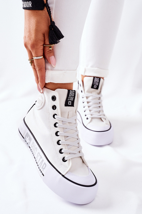 Vysoké tenisky na bielej platforme Big Star II274014