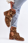 Lu Boo Suede topánky s rezačkou Leopard Leopard Cutter