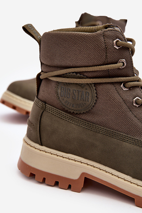 Pánské Trapery Memory Foam Botky Big Star KK174205 Khaki