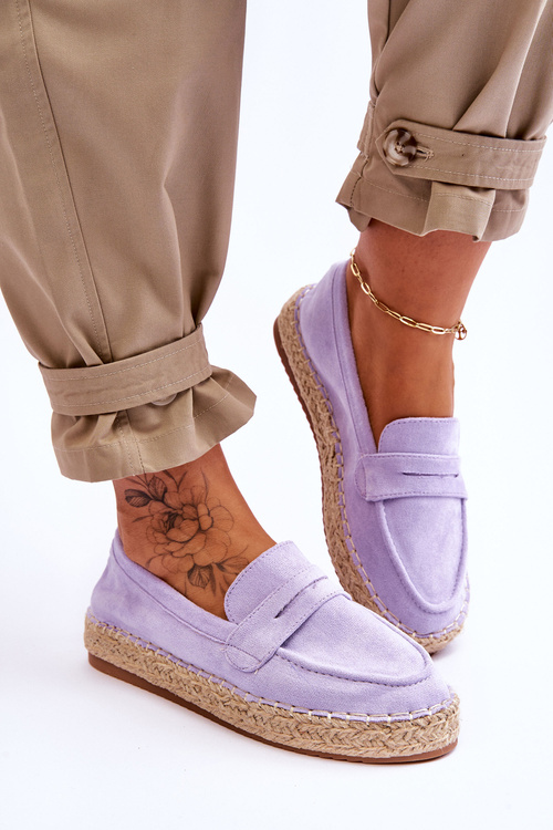 Dámské semišové espadrilky fialove Keyla