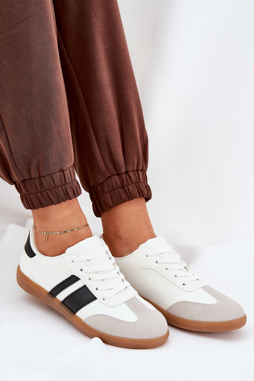 Nízke Dámske Sneakersy Z Eko Kože Biele Nonalorin