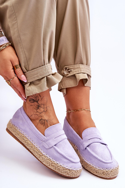 Dámské semišové espadrilky fialove Keyla