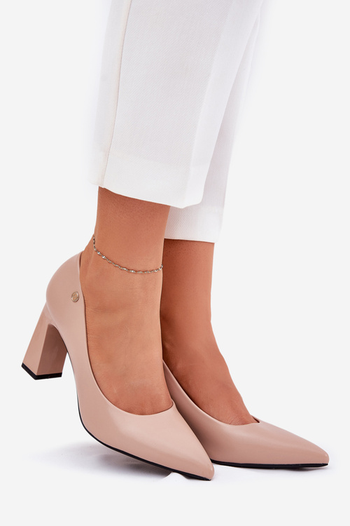 Elegantní Lodičky Na Klínovém Podpatku Vinceza 62221 Béžové