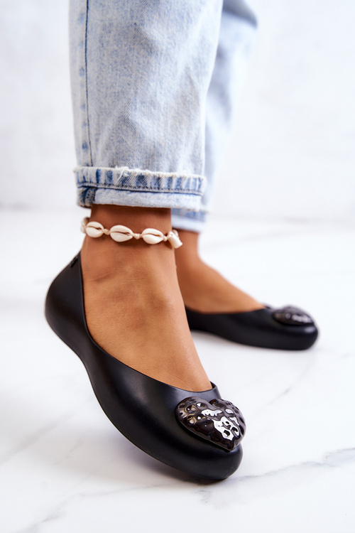 Ženské voňavé baleríny gumy Zaxy JJ285046 čierna