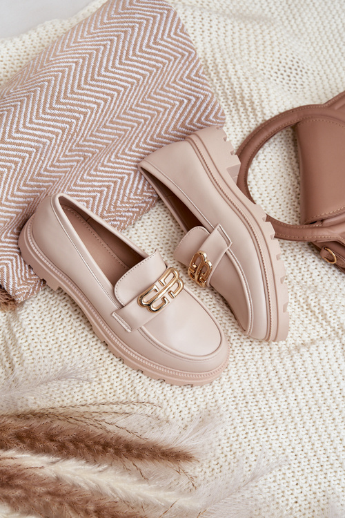 Klasické Dámské Mokasíny Z Eko Kůže Béžové Savethira