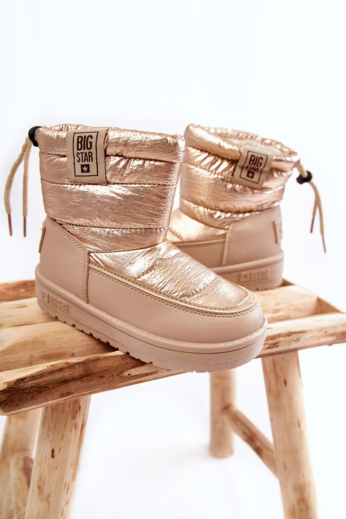 Dětské sněhule Big Star KK374221 Béžová a zlatá