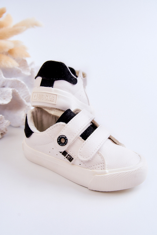 Dětské Tenisky Se Suchým Zipem Big Star JJ374108 Bílá-Černý