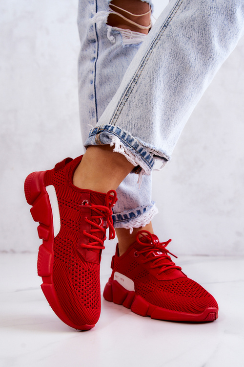 Dámska pamäťová pena veľká hviezda JJ274270 Červená pamäťová topánky