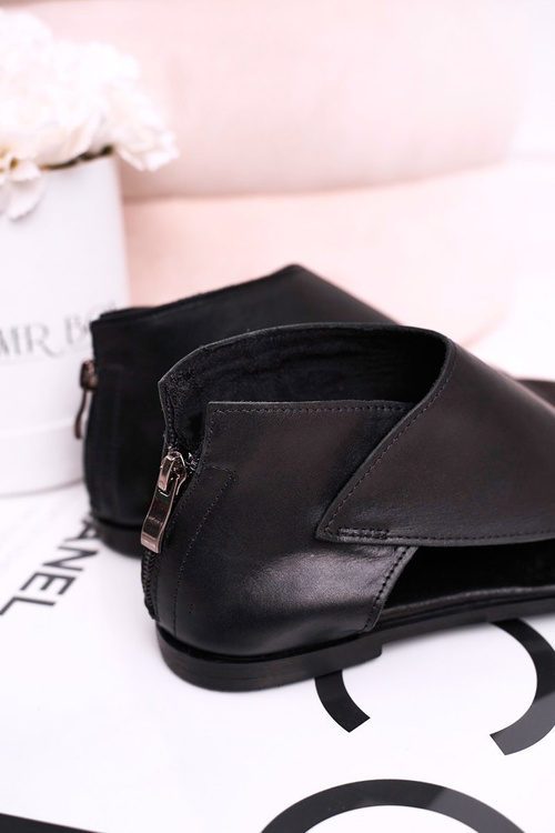 Dámske kožené sandále Nicole 2622 čierna