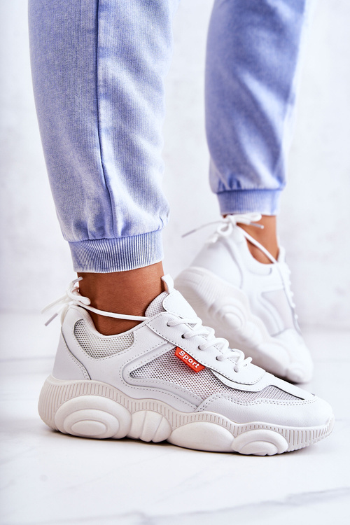 Dámske tenisky Športové topánky s mriežkou bielym halisom