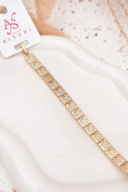 Dámský náramek ze chirurgické oceli zlatý