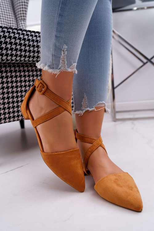 Ženské semišové baleríny v Camel Vontare