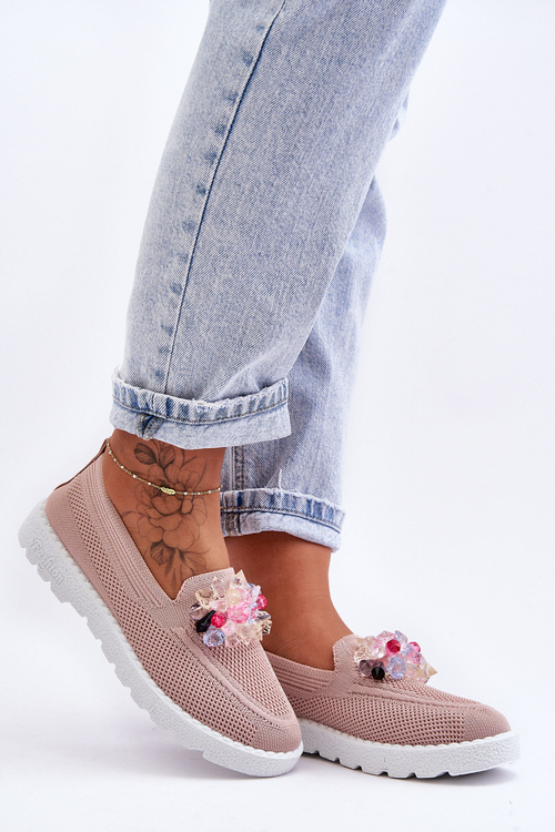 Dámské tenisky na tkaničce s ozdobou růžové Taylor