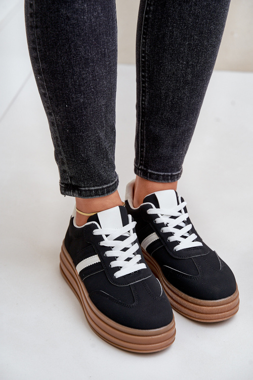 Dámské tenisky na platformě černé Dravinnia