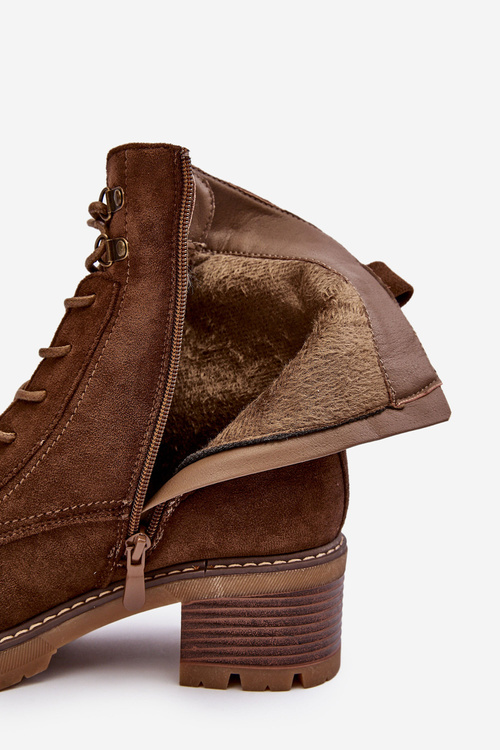 Dámské nízké boty se šněrováním hnědé Adinail