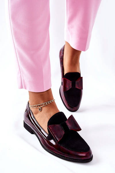 Dámské Polobotky Maciejka Kožené Burgundy  04099-33