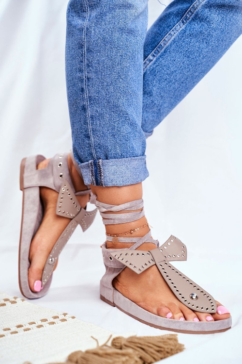 Lu Boo dámské šedé sandály Mara