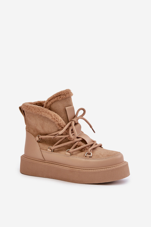 Snehové Čižmy Na Platforme Tmavobéžové Tamidra