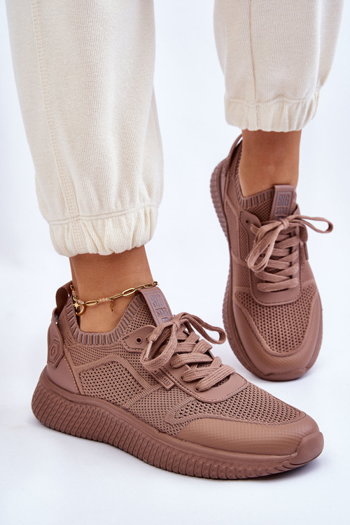 Dámské pohodlné tenisky Memory Foam System Big Star LL274416 Světle hnědá