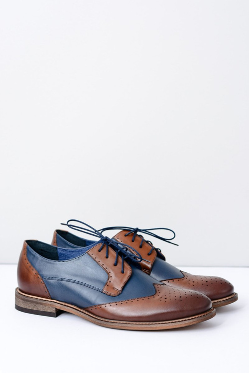 Navy Navy Leather Pánska elegantná topánky Modtes