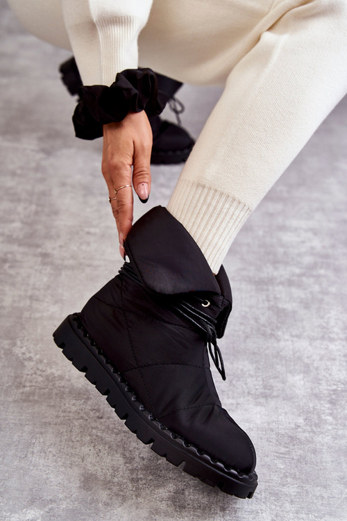 Ženské izolované materiálne topánky Čierne Emelie