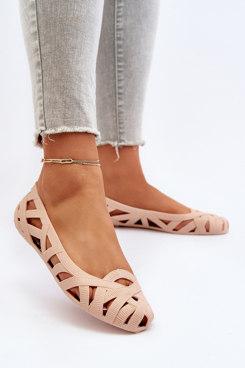 Dámské gumové baleríny Nude Salam