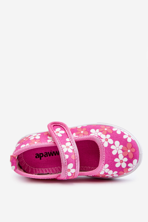 Detské baleríny s ružovými kvetmi Noe