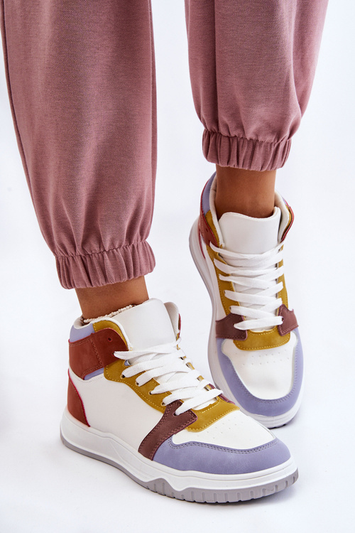 Vysoké dámske športové topánky povesti viacfarebné tenisky