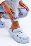 Dámská pěnová platforma Crocs Světle modrá Beckett