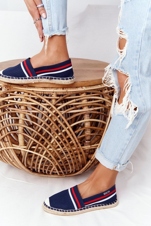 Espadrilky Na Pletené Podrážce Big Star HH274483 Tmavě Modre