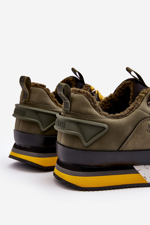 Mužské sportovní boty s podšívkou Khaki Big Star MM174109