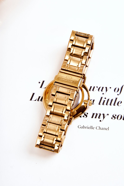 Dámské ocelové hodinky Giorgio & Dario s kubickými zirkoniemi ve zlatě