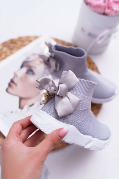 Dětská Obuv Sportovní Slip On s Lukem Šedé Verone