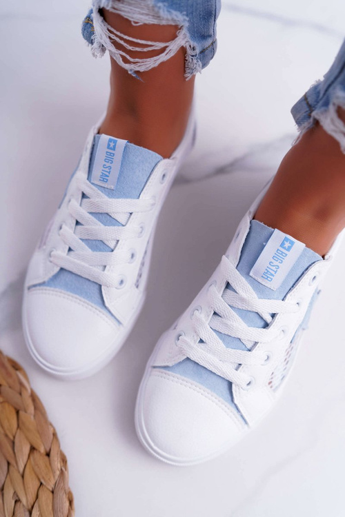 Dámské Tenisky Se Síťovinou Big Star DD274689 Bíle-Modré