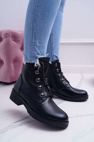 Dámska plochá päta vysoká podpätka čierna Yulio