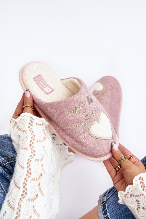 Dámské klasické pantofle s růžovou výstelkou Mabira