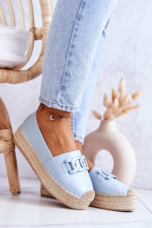 Klasické espadrilles na platforme Blue Julianne